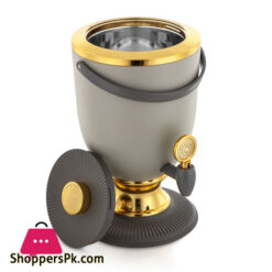 Forever Gold 4 Liter Plastic Juice Dispenser Elephant Grey &Amp; Gold