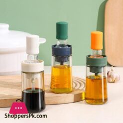 Funvim Olive Oil Dispenser With Silicone Brush Set Of 3Glass Olive Oil Measuring Dispenserportable Cooking Oil Bottle For Bbqbaking