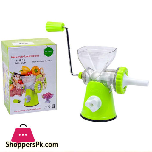 Healthy Mincer Meat Grinding Machine Multi function Manual Handy Meat Mincer, Chopping Machine- Green