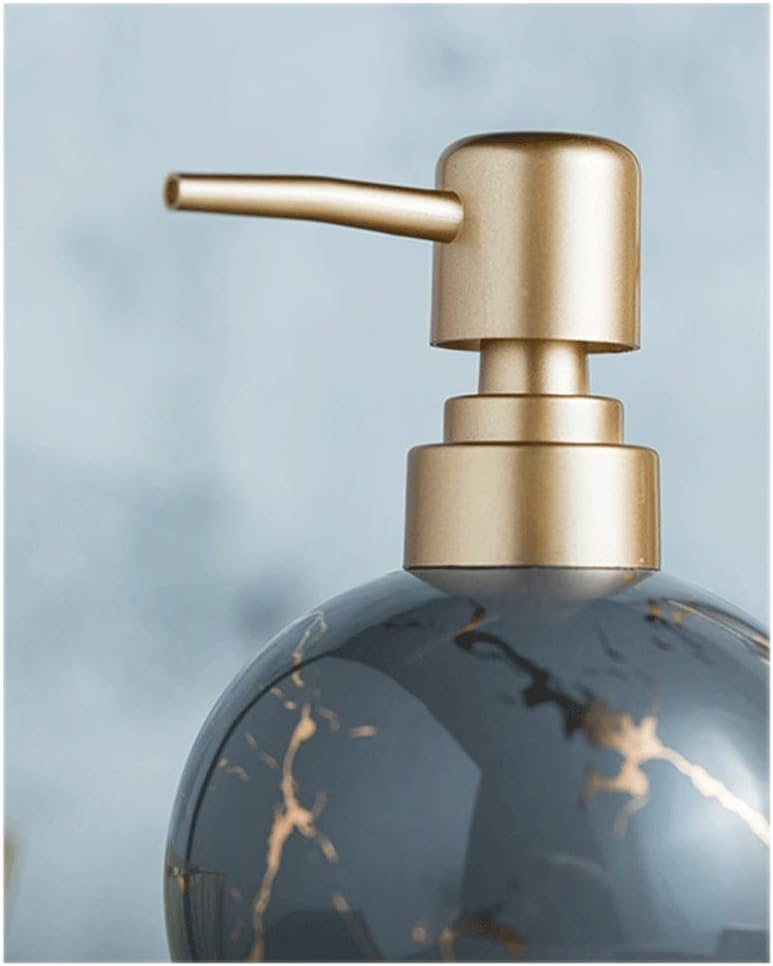 Ceramic Ceramic Soap Dispenser Simple Bottled Bathroom Toilet Shampoo Shower Gel Lotion Press Bottle Decoration 300Ml Stainless Steel (Color : Black)