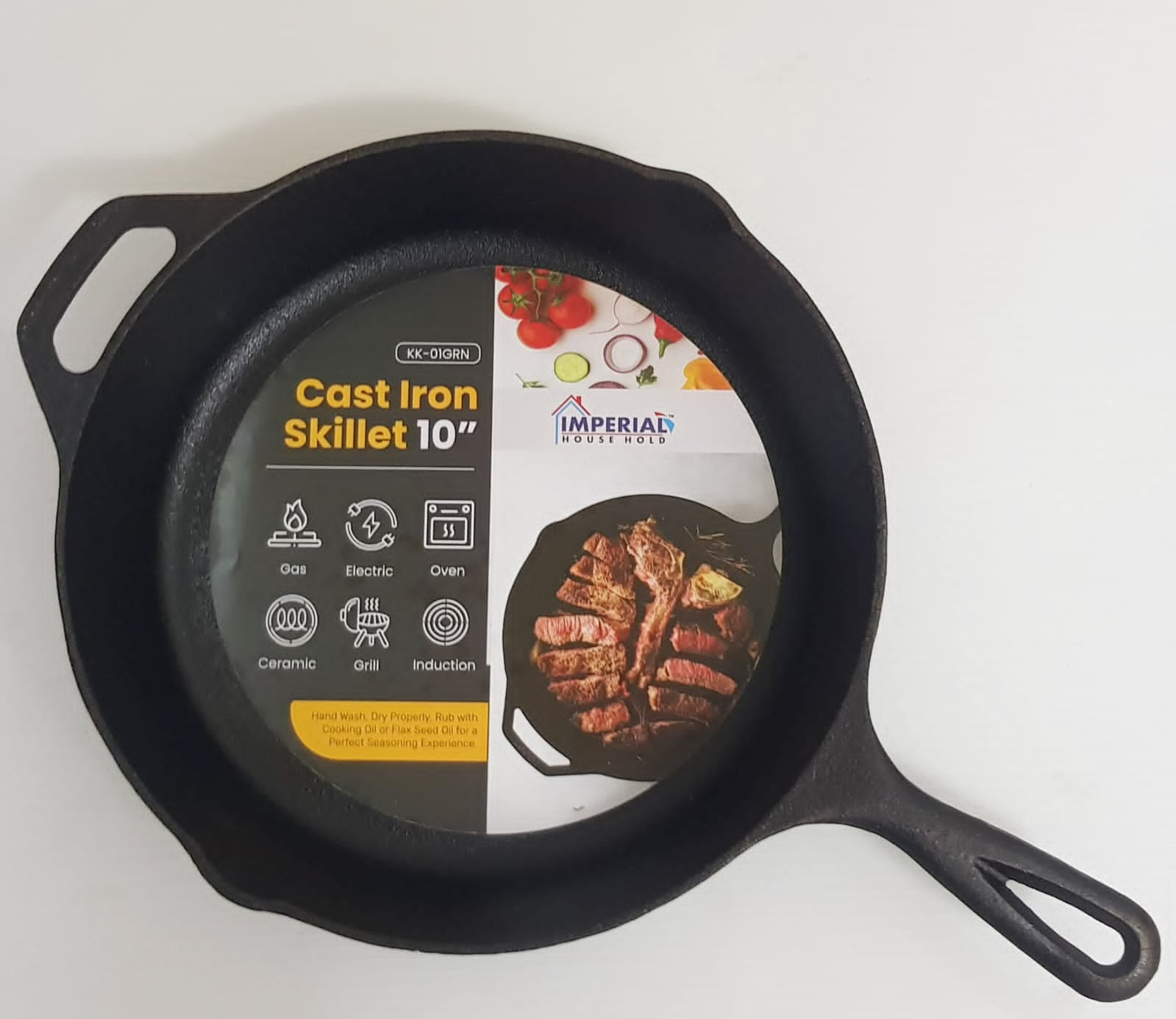 Imperial Cast Iron Skillet Pan 10 Inch