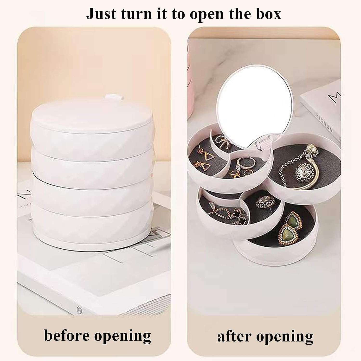 Jewelry Organizer, Small Jewelry Storage Box Earring Holder For Women 10 Jewelry Organizer, Small Jewelry Storage Box Earring Holder For Women