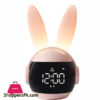 Kids Alarm Clock For Kids, Bunny Alarm Clocks For Girls Boys, Pink Kid Alarm Clock With Ringtones &Amp; Night Light Rechargeable Snoozing