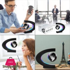 Magnetic Levitation Floating World Map Globe With C Shape Base, Floating Globe