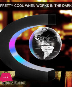 Magnetic Levitation Floating World Map Globe with C Shape Base, Floating Globe