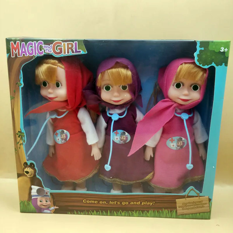 Masha Doll - Magic &Amp; The Girl 8 Inch Pack Of 3