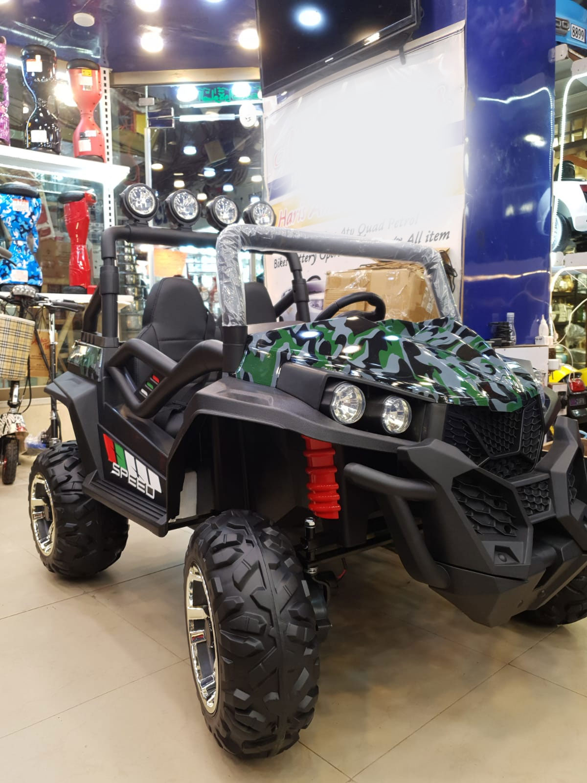 Monster Camouflage Green Ride On Car 12 V Big Bettery, 4Md, Two Seats Big Kids Electric Ride On Utv, 2.4G R/C 8 Monster Camouflage Green Ride On Car 12 V Big Bettery, 4Md, Two Seats Big Kids Electric Ride On Utv, 2.4G R/C