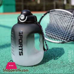 Motivational Sports Water Bottle With Time Marker &Amp; Straw, Leakproof Bpa Free Reusable Fitness Water Jug For Gym, Work And Outdoor 1.6L Large