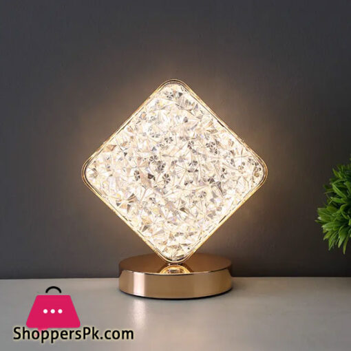 Nordic Square Creative Acrylic Crystal Table Lamp Touch Color Changing Bedside LED Night Lights