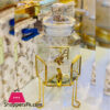 Orchid Glass Juice Dispenser Gold &Amp; Silver Dispenser With Stand 7Liter