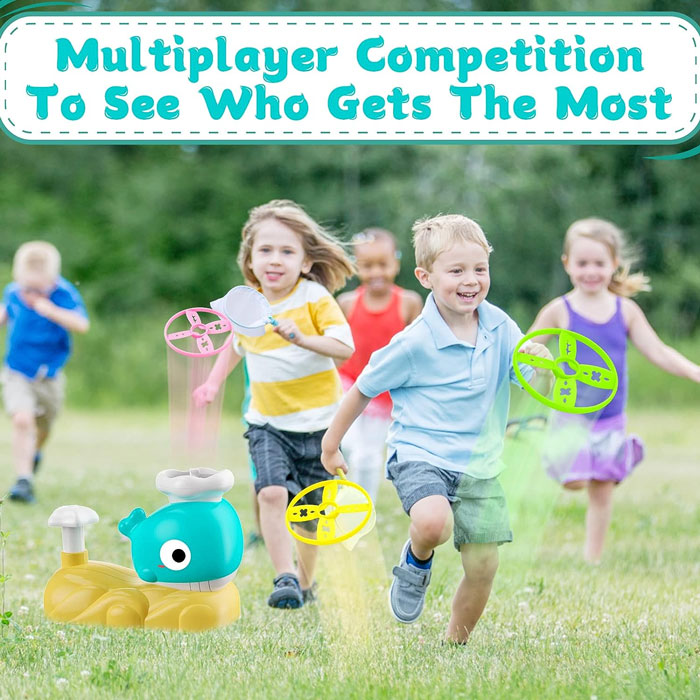 Outdoor Games For Children From 3 4 5 6 7 8 9 10 Years, Whale Flying Saucer Flying Disc Outdoor Toy, Flying Disc Launcher Garden Toy, Gifts