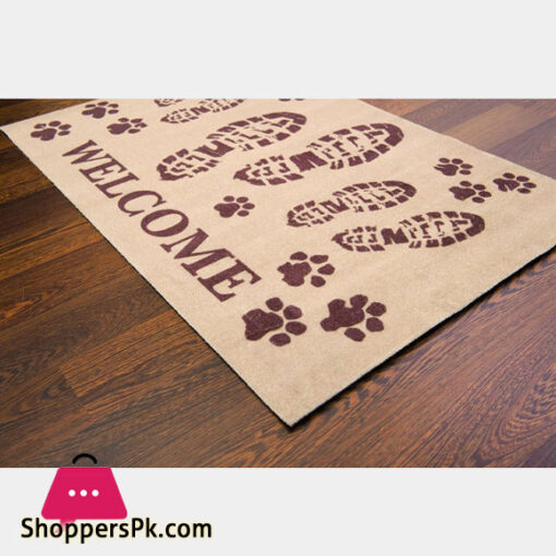P-Tex Porch Utility Pet Indoor Entrance Mat Welcome Mat with Boots Design - 40 x 60 CM