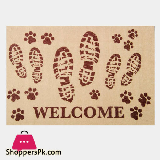 P-Tex Porch Utility Pet Indoor Entrance Mat Welcome Mat with Boots Design - 50 x 80cm