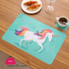 Placemat Cartoon Rainbow Table Mat Waterproof Kitchen Dining Table Disc Pads Bowl Coasters Home Decor 43x28cm