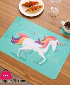 Placemat Cartoon Rainbow Table Mat Waterproof Kitchen Dining Table Disc Pads Bowl Coasters Home Decor 43x28cm