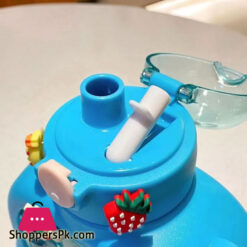 Plastic Children'S Sports Cup With Rope Handle Large Capacity Outdoor Kettle Student Leak-Proof Universal Bottle Cup With Straw