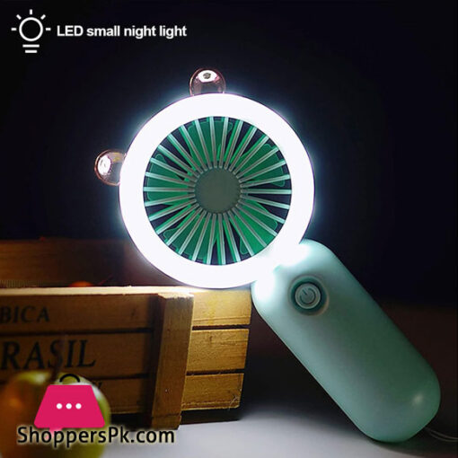 Portable Handheld Mini Fan USB Rechargeable Cooling Fans Cute Portable Night Light Summer Small Pocket Fan Cartoon Mute Fans Compact and portable