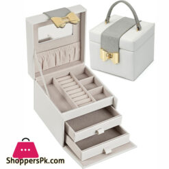 Pu Leather Three-Layer Double Drawer Jewelry Gift Jewelry Storage Box Pendant Necklace Bracelet Ring Jewelry Box