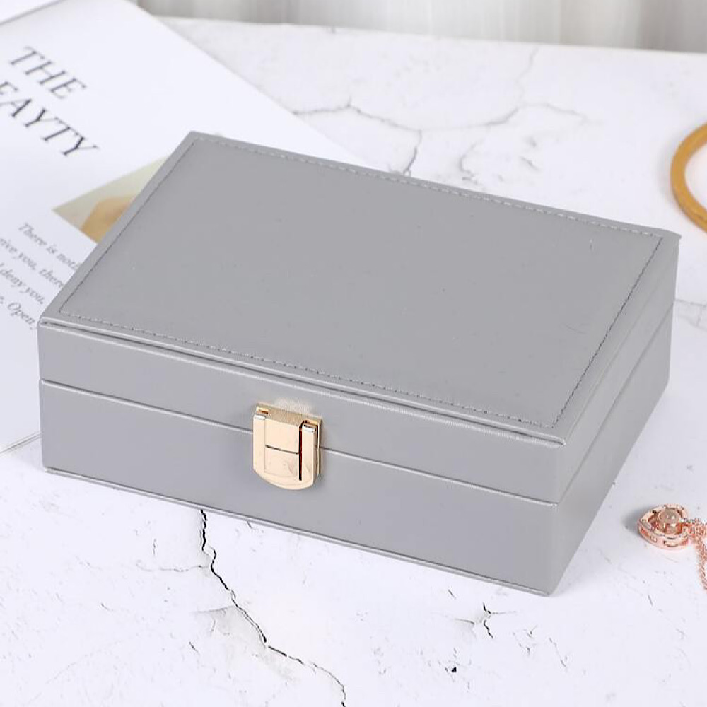 Pu Leather Two-Layer Jewelry Box