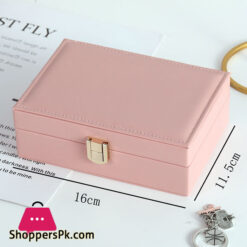 Pu Leather Two-Layer Jewelry Box