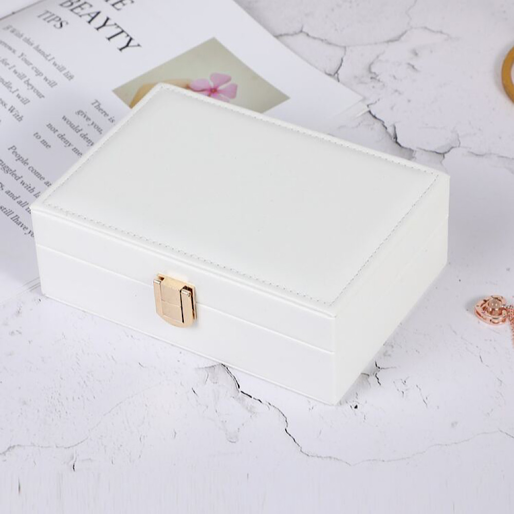 Pu Leather Two-Layer Jewelry Box