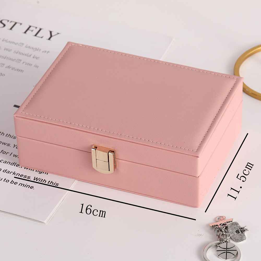 Pu Leather Two-Layer Jewelry Box