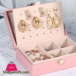 Pu Leather Two-Layer Jewelry Box