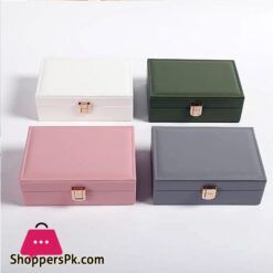 Pu Leather Two-Layer Jewelry Box