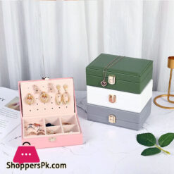 PU Leather Two-layer jewelry box