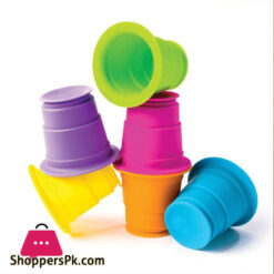 Silicone Soft Brain Toys Suction Kupz Stacking Cups for Infant
