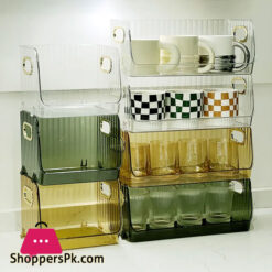 Stackable Desktop Storage Box Cosmetics Makeup Organizers Acrylic Shelf Storage Box Mask Storage Basket Organizer For Bathroom Large – 1Pcs