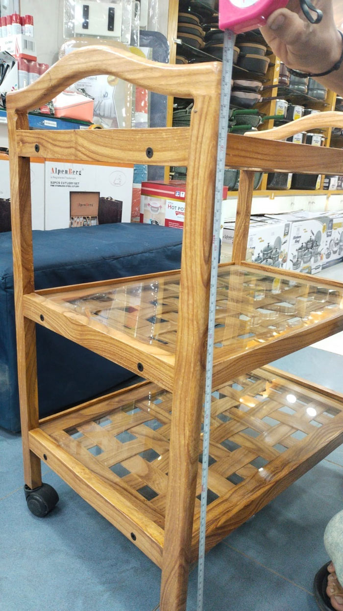 Wood Serving Kitchen Tea Trolley Wooden Trolley