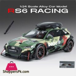 124 Audi Rs6 Sports Diecast Model Car Lights Sounds