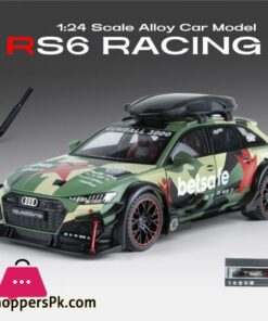 124 Audi Rs6 Sports Diecast Model Car Lights Sounds