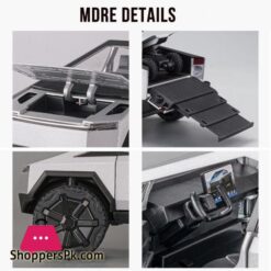 124 Scale Cybertruck Model Toy Pull Back Pick Up Truck With Sound And Light