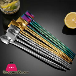 2 In 1 Zoows Spoon Creative Stainless Steel Reusable Straw Spoon Pack Of 3 7 2 In 1 Zoows Spoon Creative Stainless Steel Reusable Straw Spoon Pack Of 3