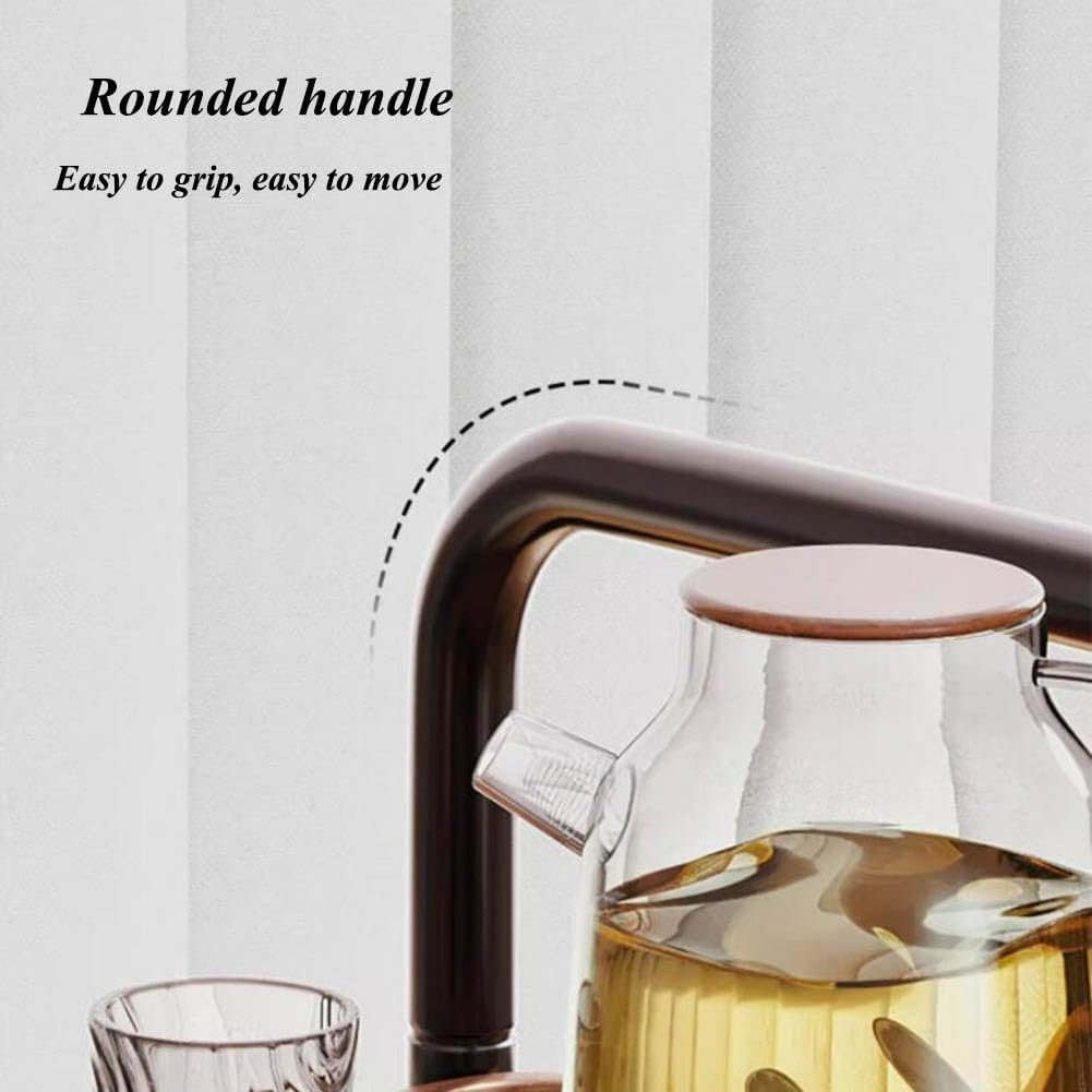 2 Tier Round Kitchen Serving Cart Moving Side Table With Wheels Round Coffee Table