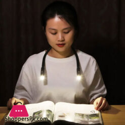2023 New Led Neck Light Night Reading Lighting Night Lamp Neck Reading Light Eye Protection Table Lamp Three-Color Dimming
