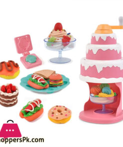 3D Clay Tool Modeling Play Dough Cake Machine Kit Pretend Play Color Mud Toy Set for Kids Play