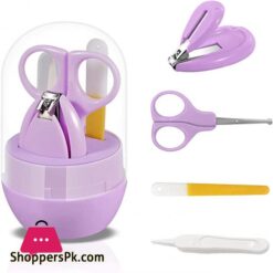 4 in 1 Baby Nail Clipper Baby Grooming Kit Baby Manicure Set with Nail Scissors Nail Clipper Nail File and Nose Tweezer for Newborn Toddler Toes Fingernails Care Trim Polish Kit Set For Baby