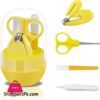 4 In 1 Baby Nail Clipper Baby Grooming Kit Baby Manicure Set With Nail Scissors Nail Clipper Nail File And Nose Tweezer For Newborn Toddler Toes Fingernails Care Trim Polish Kit Set For Baby