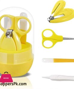 4 in 1 Baby Nail Clipper Baby Grooming Kit Baby Manicure Set with Nail Scissors Nail Clipper Nail File and Nose Tweezer for Newborn Toddler Toes Fingernails Care Trim Polish Kit Set For Baby