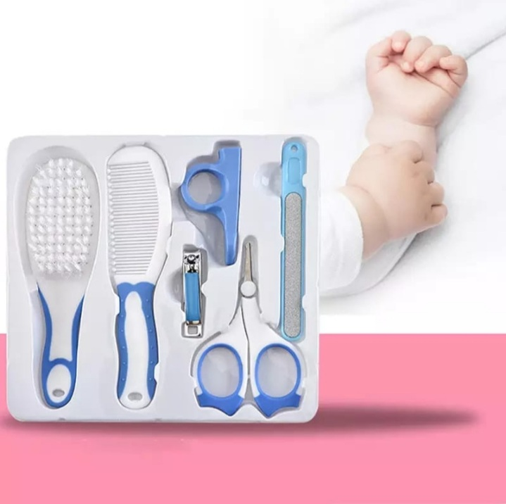 6-Pcs Newborn Baby Healthcare Kits Set Babies Nail Hair Manicure Brush Kids Grooming Kit Accesorries
