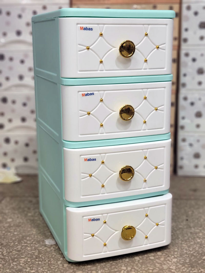 Baby Plastic Storage Drawer 4 Layer Size 40X32X69Cm