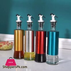 Cooking Seasoning Oil Bottle Glass Oil And Vinegar Dispenser Senior Stainless Steel Glass Oil Storage Bottle