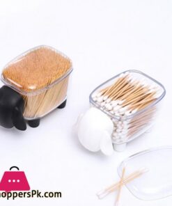 Cotton Swab Storage Box Sheep Elephant Dust-Proof Toothpick Holder Organizer 34 Cotton Swab Storage Box Sheep Elephant Dust Proof Toothpick Holder Organizer