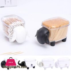 Cotton Swab Storage Box Sheep Elephant Dust Proof Toothpick Holder Organizer