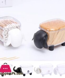 Cotton Swab Storage Box Sheep Elephant Dust-Proof Toothpick Holder Organizer 39 Cotton Swab Storage Box Sheep Elephant Dust Proof Toothpick Holder Organizer