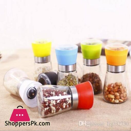 Glass Pepper grinder Salt and Pepper mill grinder Shaker Spice Salt Container Condiment Jar Holder grinding bottles