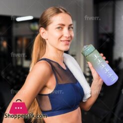 Gradient Color 3 Pcs Water Bottle Set Bpa Free Plastic Water Bottle 17 3 Pcs Water Bottle With Straw 68Oz 24Oz 10Oz Big Water Jug Includes 1 Cleaning Brush And 1 Straw Brush Free Bpa Free Water Bottle 2 Liter Water Bottles Plastic Water Bottle Gradient Green